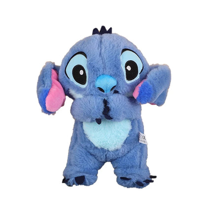 Stitch Plush Doll Breathing Light Child Soothes Toys Pink Angel Anime Cute Baby Music Light Sleep Toykid Christmas Birthday Gift