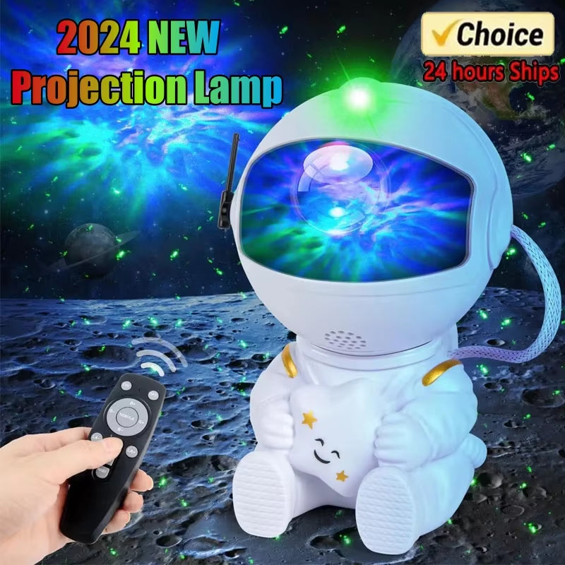 Star Projector Galaxy Night Light Astronaut Space Projector Starry Nebula Ceiling LED Lamp for Bedroom Home Decorative Kids Gift