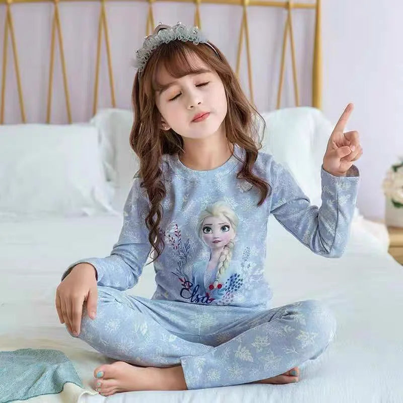 Disney Frozen Elsa Autumn Children Clothing Set