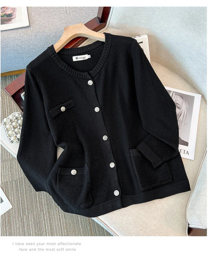 Spring Autumn Loose Elastic Long Sleeved Jacket