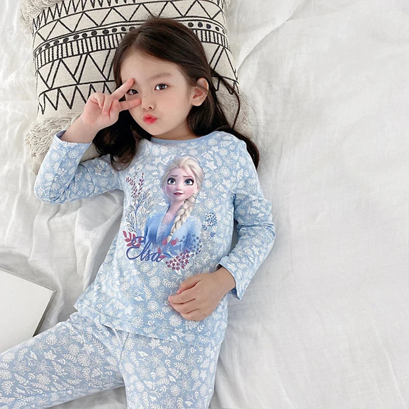 Disney Frozen Elsa Autumn Children Clothing Set