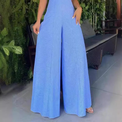 Summer High Waist Wide Leg Long Pants