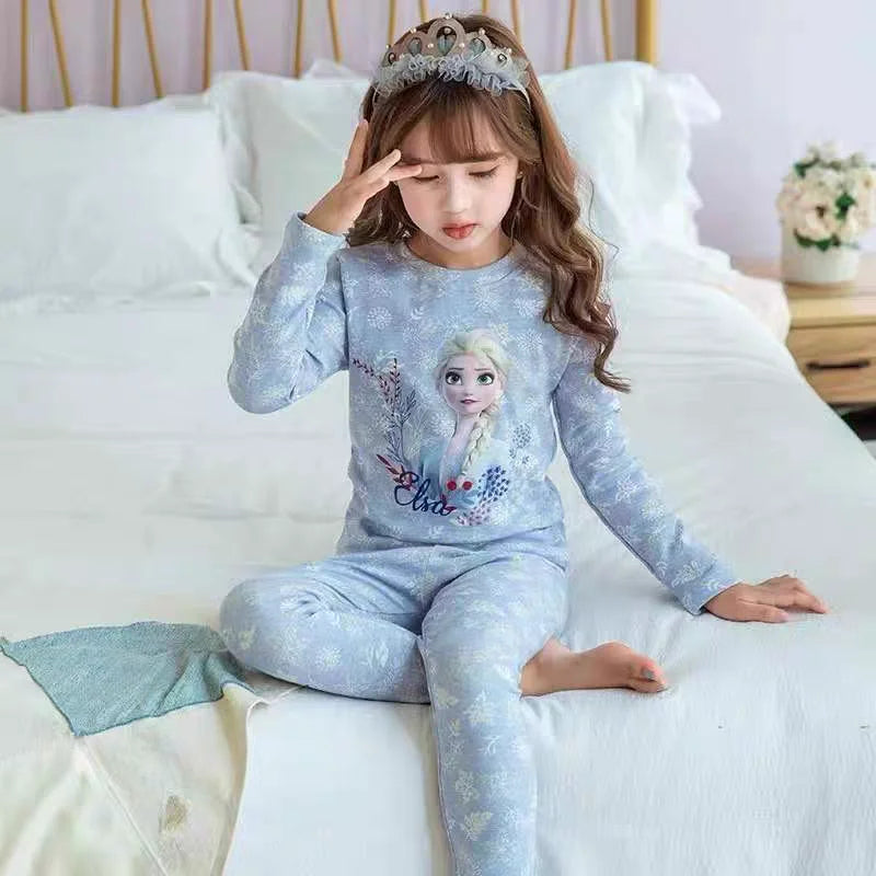 Disney Frozen Elsa Autumn Children Clothing Set