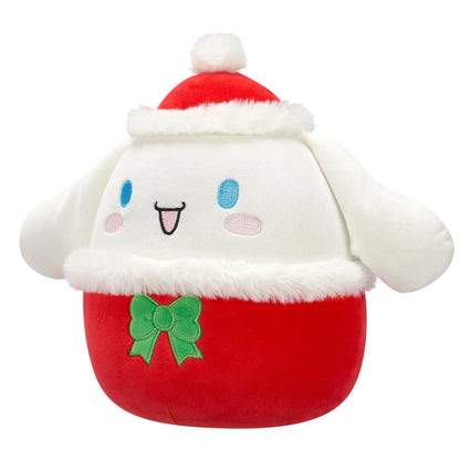 Official Plush 8 Inch Holiday Red and White Cinnamoroll Hello Kitty - Childs Ultra Soft Stuffed Toy